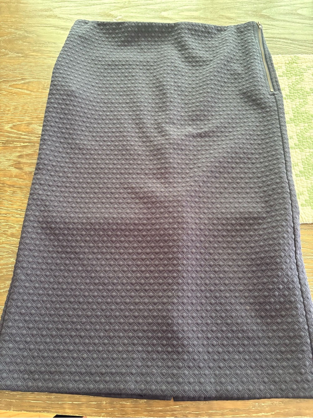 LOFT Textured Dark Navy Pencil Skirt